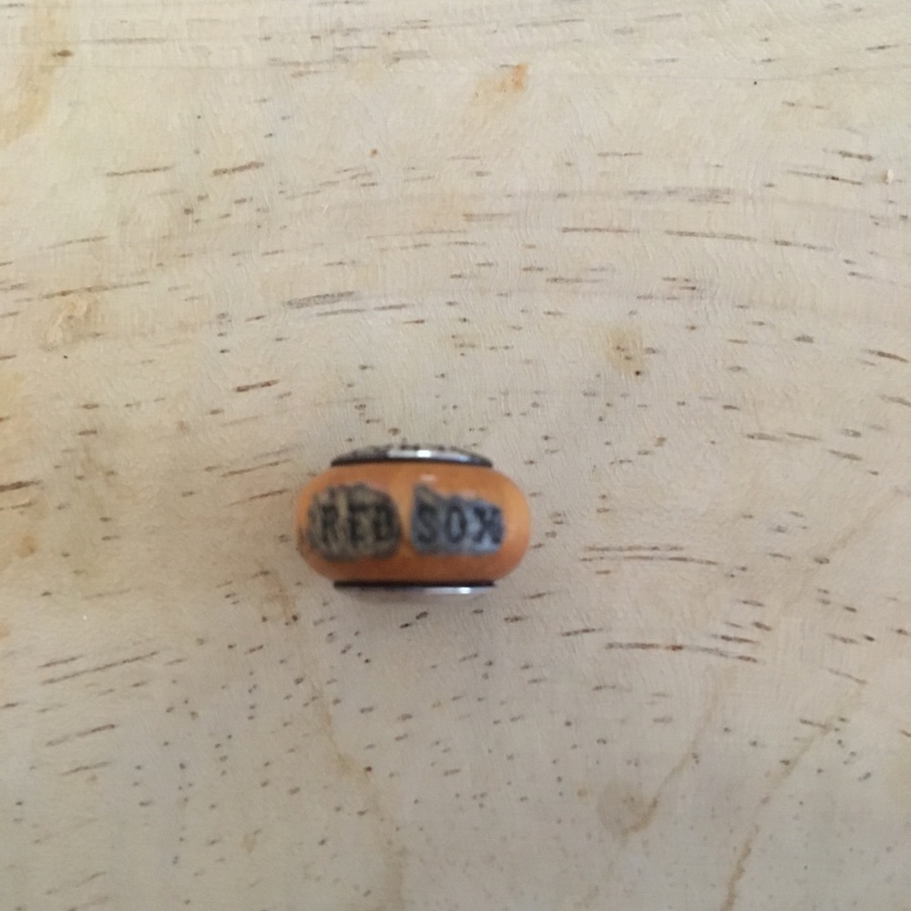 Pandora Red Sox Wood Baseball Charm